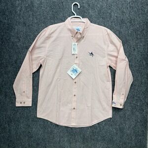 Guy Harvey button up long sleeve shirt men's size Large Pink